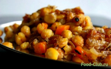 Горох с мясом в мультиварке