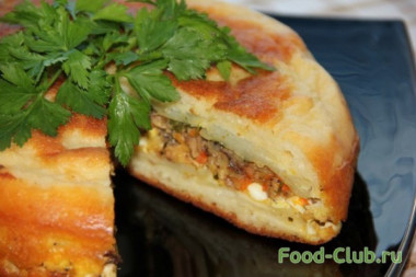 Рыбный пирог в мультиварке