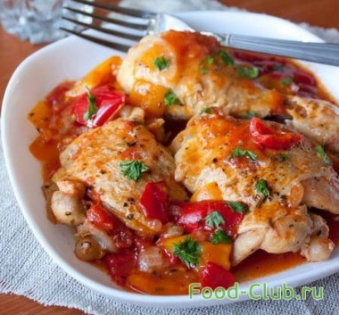 Тушеная курица в мультиварке