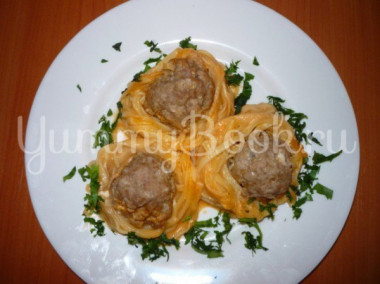 Макароны Гнезда с фаршем из мультиварки