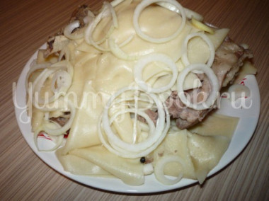 Бешбармак из баранины в мультиварке