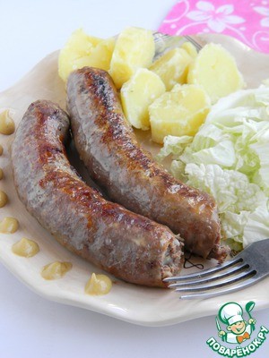 Домашние колбаски с сыром и грибами