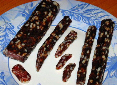 НАТУРАЛЬНАЯ СЫРО-ВЯЛЕНАЯ КОЛБАСА 