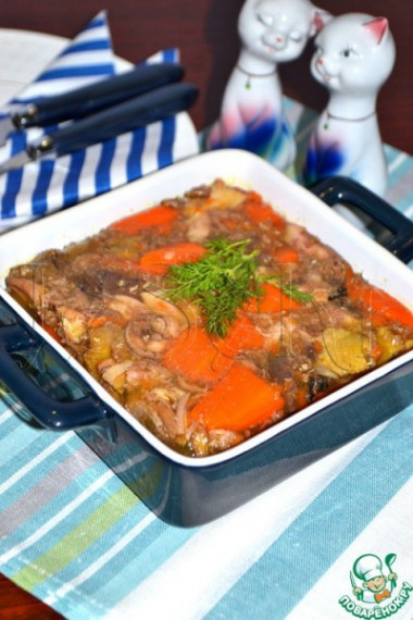 Куриный сальтисон с морковью в мультиварке