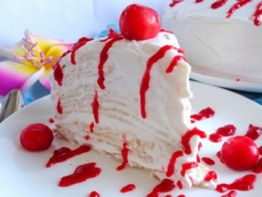 Вишнёвый блинный торт...