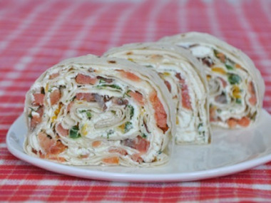 Рулет с рыбой...