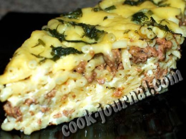 Макаронная запеканка с фаршем...
