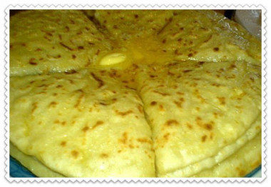 Хичины с сыром и зеленью...