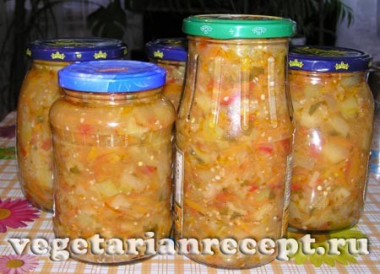 Соте из баклажанов на зиму