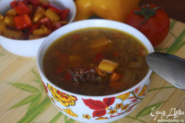 СУП С ЧЕЧЕВИЦЕЙ И БОЛГАРСКИМ ПЕРЦЕМ