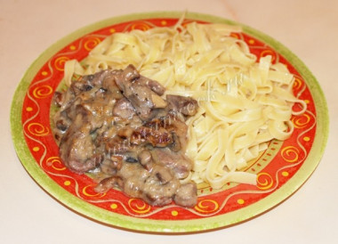  БЕФСТРОГАНОВ ИЗ ГОВЯДИНЫ С ГРИБАМИ