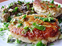 Рыбные котлеты с грибным соусом
