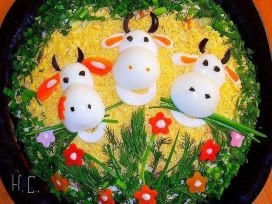 Украшение салатов