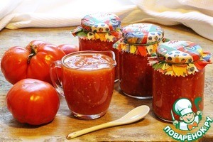 Томатная заготовка на зиму без уксуса