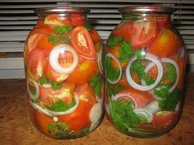 Помидорные дольки - маринованные помидоры