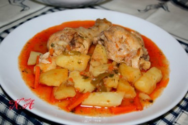 Соус с курицей по-кубански...