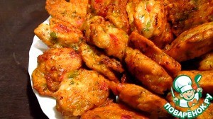 Мясо в овощном кляре...