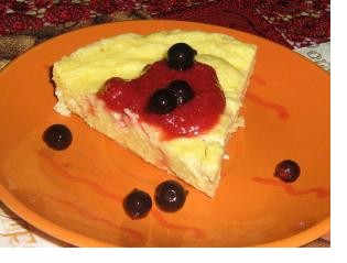 Творожная запеканка "пятиминутка" в микроволновке