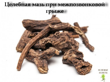 Целебная мазь при межпозвонковой грыже.