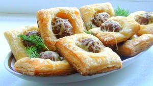 Эклеры с мясом краба, Канапе картофельные