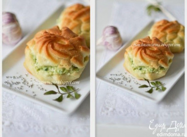 ЗАКУСОЧНЫЕ ПРОФИТРОЛИ С НЕЖНЫМ КРЕМОМ ИЗ ЦУКИНИ