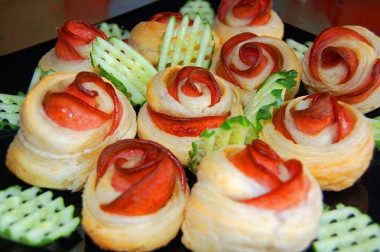 горячие бутерброды Розочка