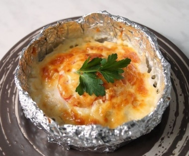 Куриное филе "Сюрприз" запечённое в фольге.