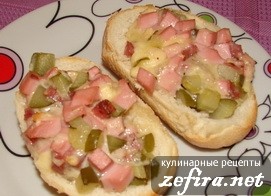 Рецепт вкусного горячего бутерброда «Запеканка»