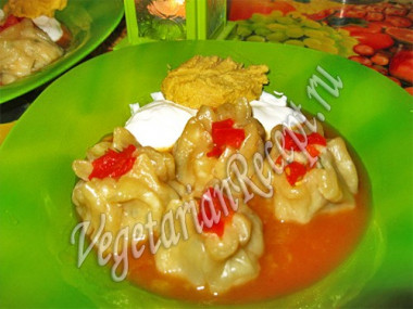 вонтоны с чечевицей