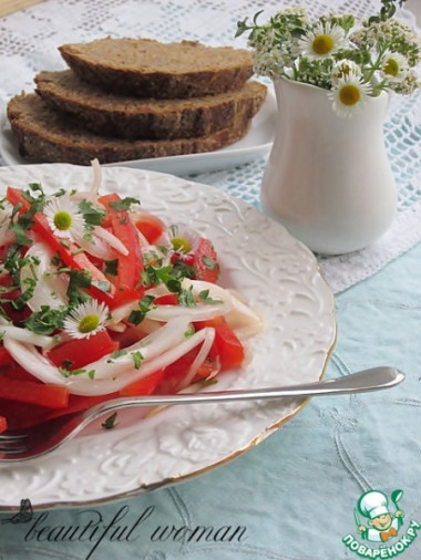 Два закусочных салата с маринованным луком