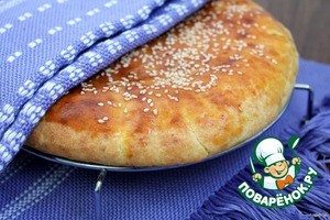 Лепешка из творожного теста с сыром