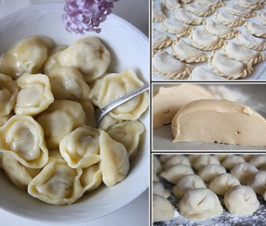 универсальное заварное тесто для вареников, пельменей, чебуреков...