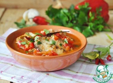 Рыба в остром томатном соусе "А-ля храйме"