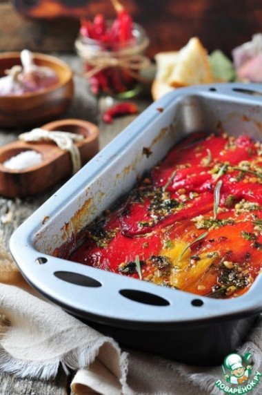 Овощной тьян из баклажанов и болгарского перца