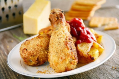 Куриные ножки в панировке из крекеров...