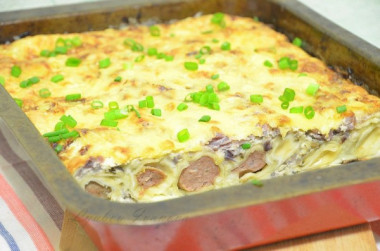 Запеканка из пельменей...