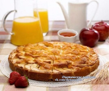 Диетическая овсяная шарлотка