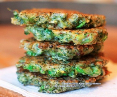 Оладьи с брокколи