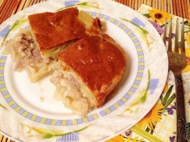 Мясной пирог за 15 мин...