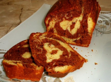 Двухцветный кекс – красивый, простой и вкусный