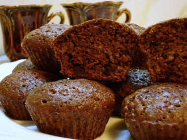 Маффины с какао и шоколадной крошкой