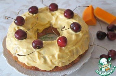 Тыквенный кекс под сливочной шапочкой