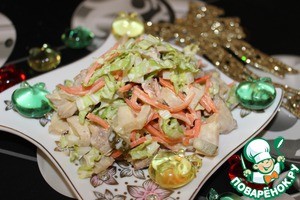 Салат со свининой и корейской морковью 