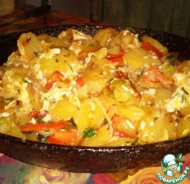 Жареный картофель по азербайджански