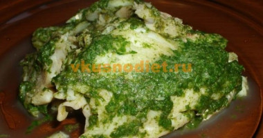 Рыба со шпинатом