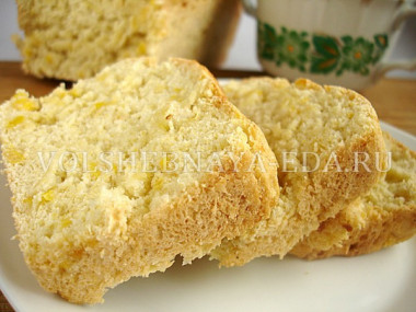 Постный хлеб с кукурузой (зернами и мукой)