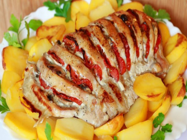 Праздничная свинина Гармошка