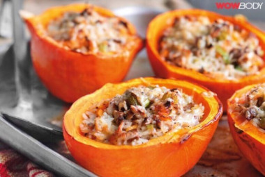 Запеченая тыква с мясом