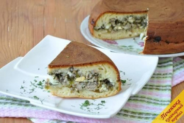 Заливной пирог с рыбой