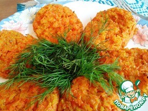Морковные котлеты с отрубями
